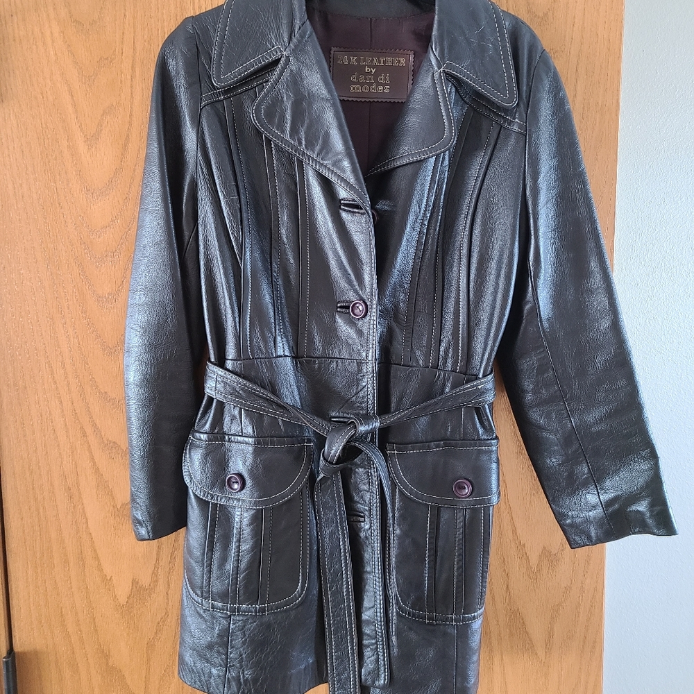 Vintage 1960's Leather Coat